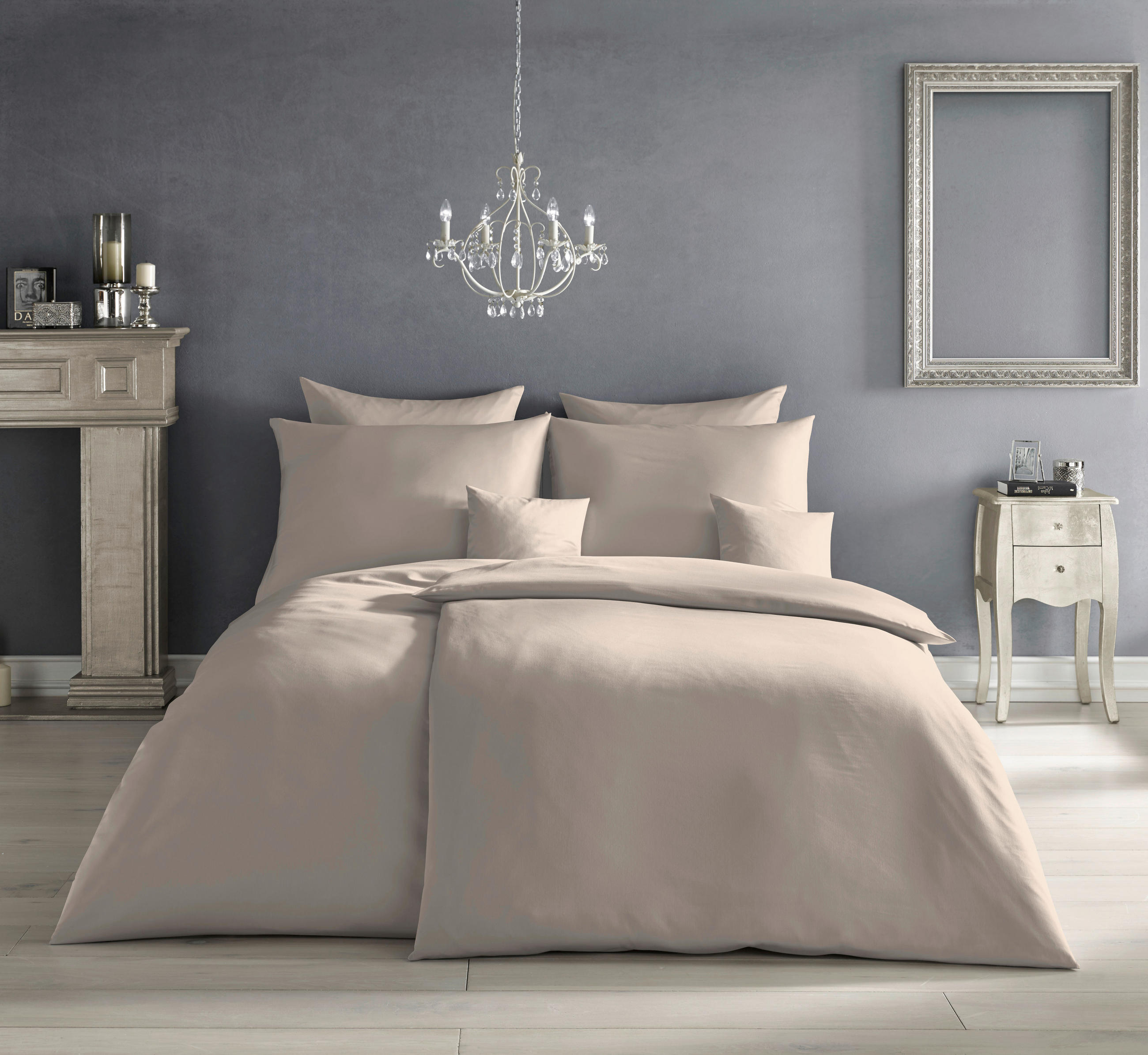 BETTWÄSCHE Satin 155/200 cm - Taupe, Basics, Textil (155/200cm) - Fleuresse