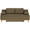 SCHLAFSOFA in Flachgewebe Grün  - Naturfarben/Grün, KONVENTIONELL, Holz/Textil (203/95/96cm) - Venda