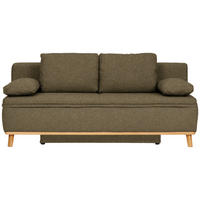 SCHLAFSOFA in Flachgewebe Grün  - Naturfarben/Grün, KONVENTIONELL, Holz/Textil (203/95/96cm) - Venda
