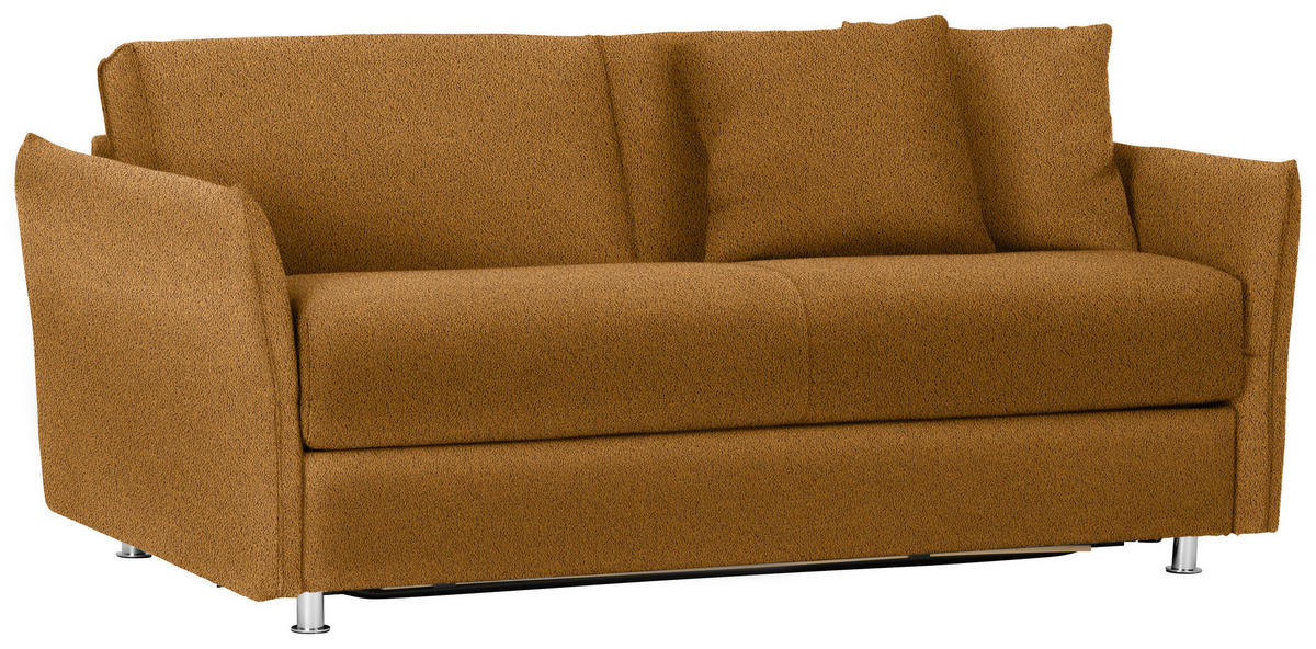 SCHLAFSOFA in Textil Bronzefarben  - Chromfarben/Bronzefarben, Modern, Textil/Metall (194/85/100cm) - Bali