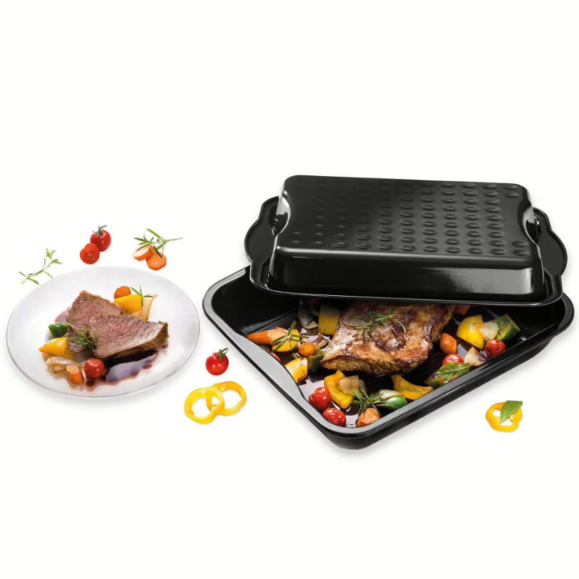 Thumbnail - Dr.Oetker Bratform Back-Idee, Schwarz, Metall, 7.1 L, rechteckig, 34x8x40 cm, Made in Germany, backofengeeignet, kratzfe...