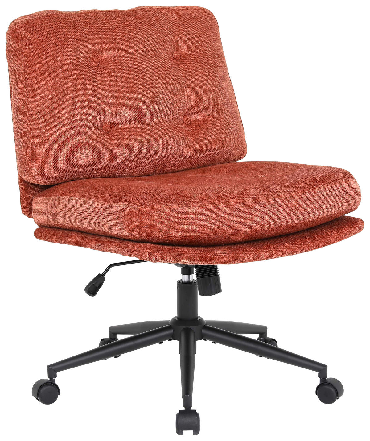 DREHSTUHL Mikrofaser Rot  - Rot/Schwarz, MODERN, Holz/Kunststoff (66/90/98/76cm) - MID.YOU