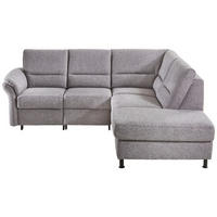 ECKSOFA in Flachgewebe Grau  - Schwarz/Grau, Design, Textil/Metall (227/203cm) - Beldomo System
