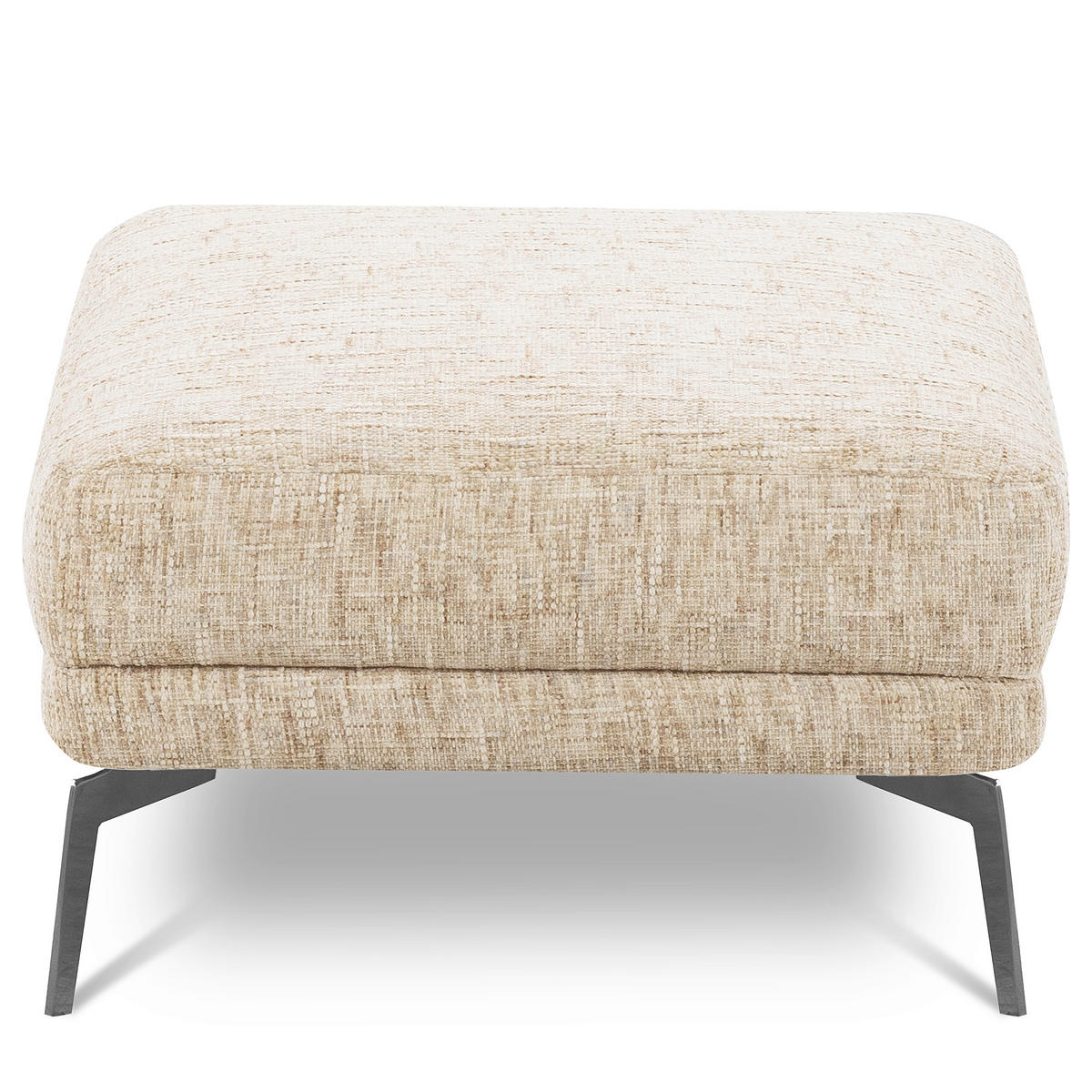 HOCKER Textil Beige  - Beige/Schwarz, Design, Textil/Metall (96/45/80cm) - P & B