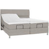 BOXSPRINGBETT 180/200 cm  in Greige  - Chromfarben/Greige, Konventionell, Kunststoff/Textil (180/200cm) - Voleo
