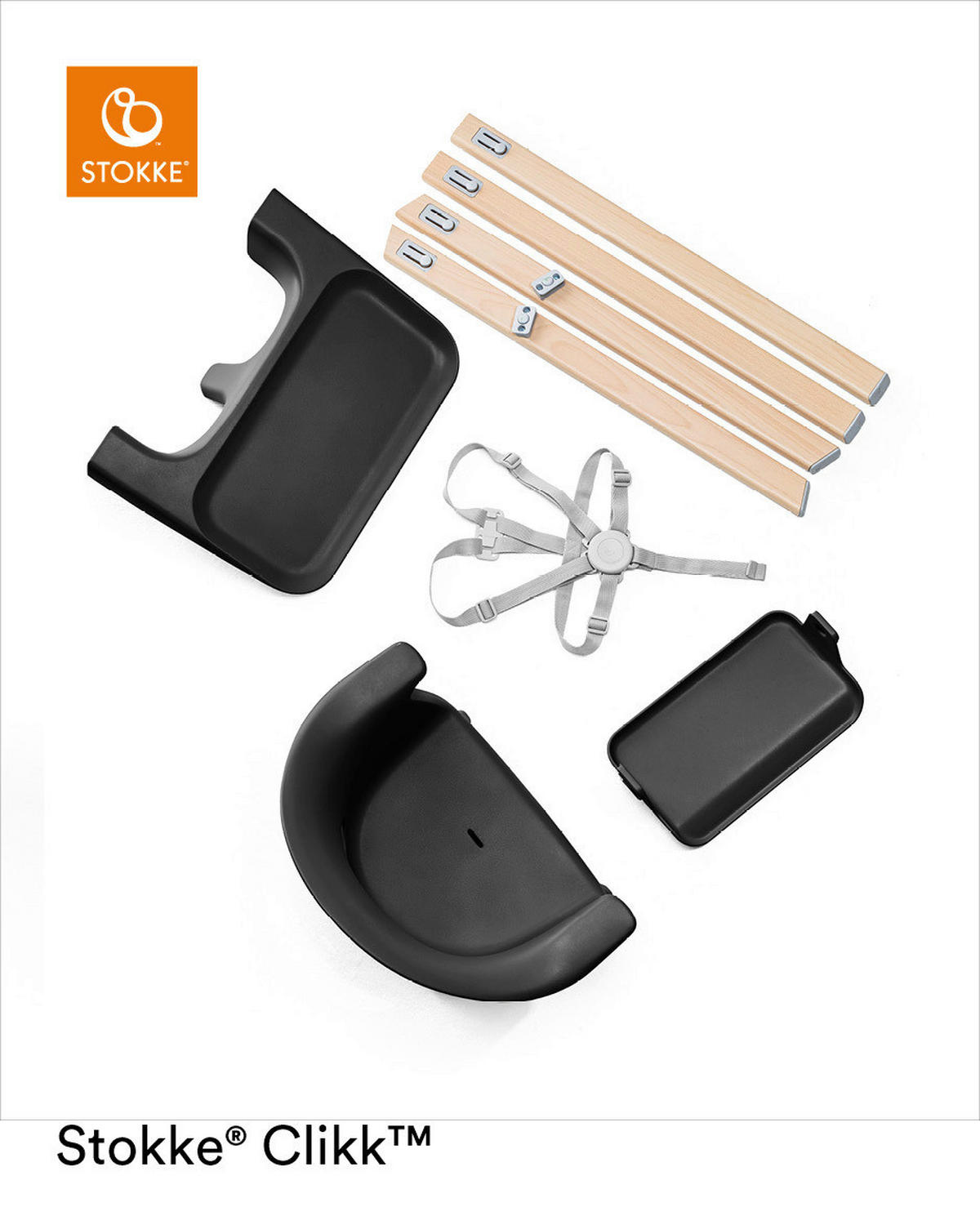 HOCHSTUHL Clikk Naturfarben, Schwarz Black Natural  - Schwarz/Naturfarben, Design, Holz/Kunststoff (56/82,5/69cm) - Stokke
