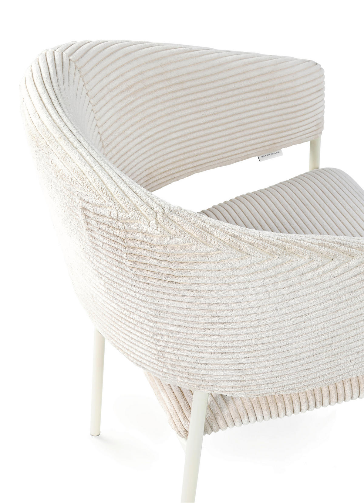 ARMLEHNSTUHL  in Stahl Cord  - Beige/Weiß, Basics, Textil/Metall (58/81,5/58cm) - Tom Tailor