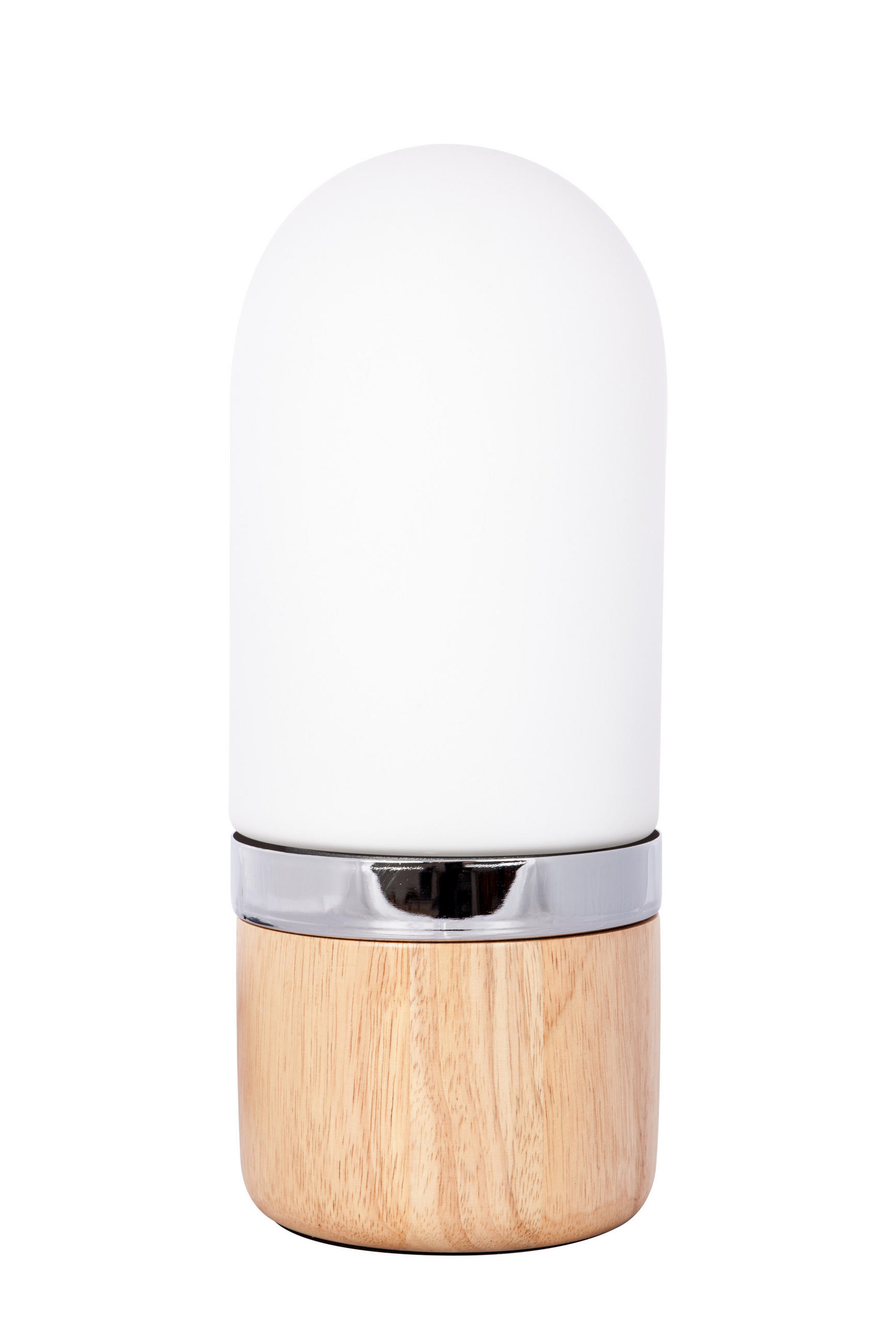 TISCHLEUCHTE 14/14/33 cm   - Weiß, Trend, Glas/Holz (14/14/33cm) - Kayoom