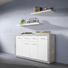 KOMMODE 152/88/37 cm - Silberfarben/Weiß, Design, Holzwerkstoff/Kunststoff (152/88/37cm) - Carryhome KOMMODE 152/88/37 cm - Silberfarben/Weiß, Design, Holzwerkstoff/Kunststoff (152/88/37cm) - Carryhome