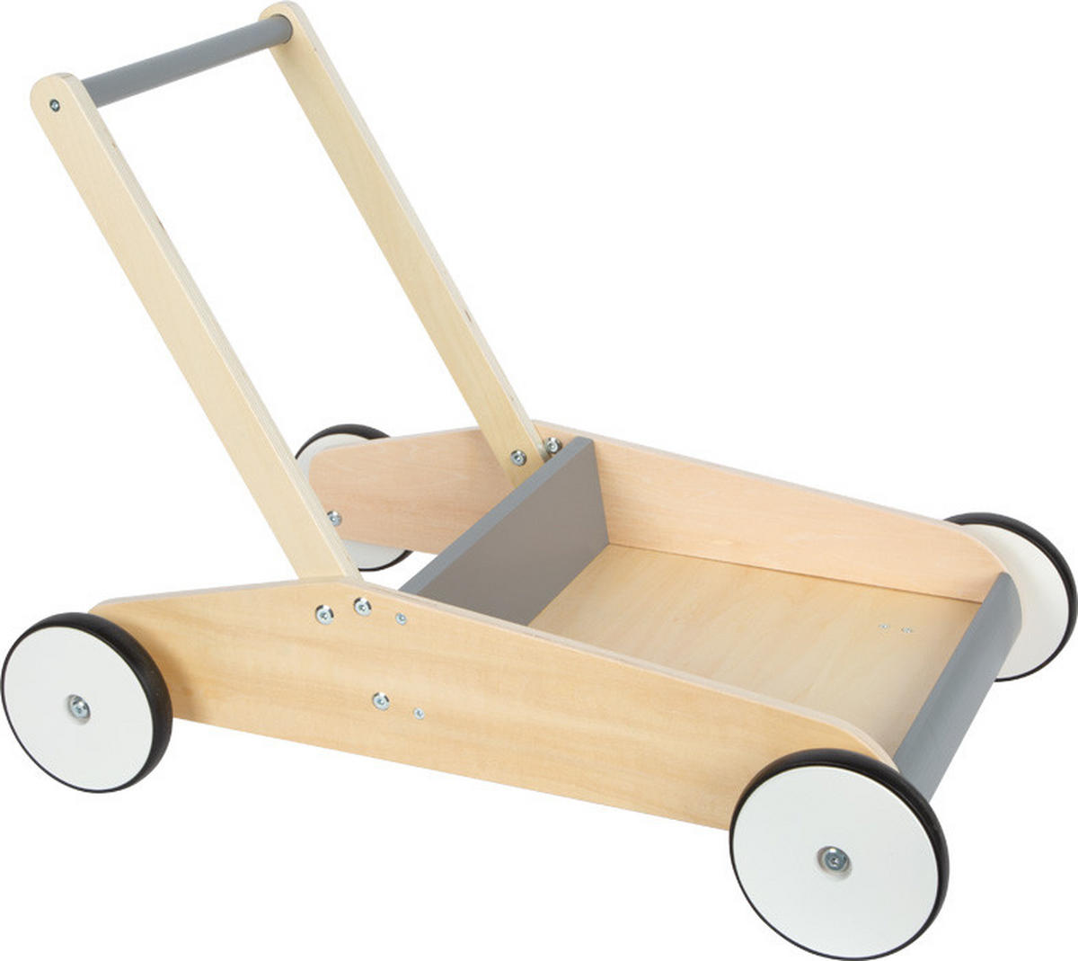 LAUFLERNWAGEN - Hellgrau, Basics, Holz/Kunststoff (62/46/41cm) - small foot