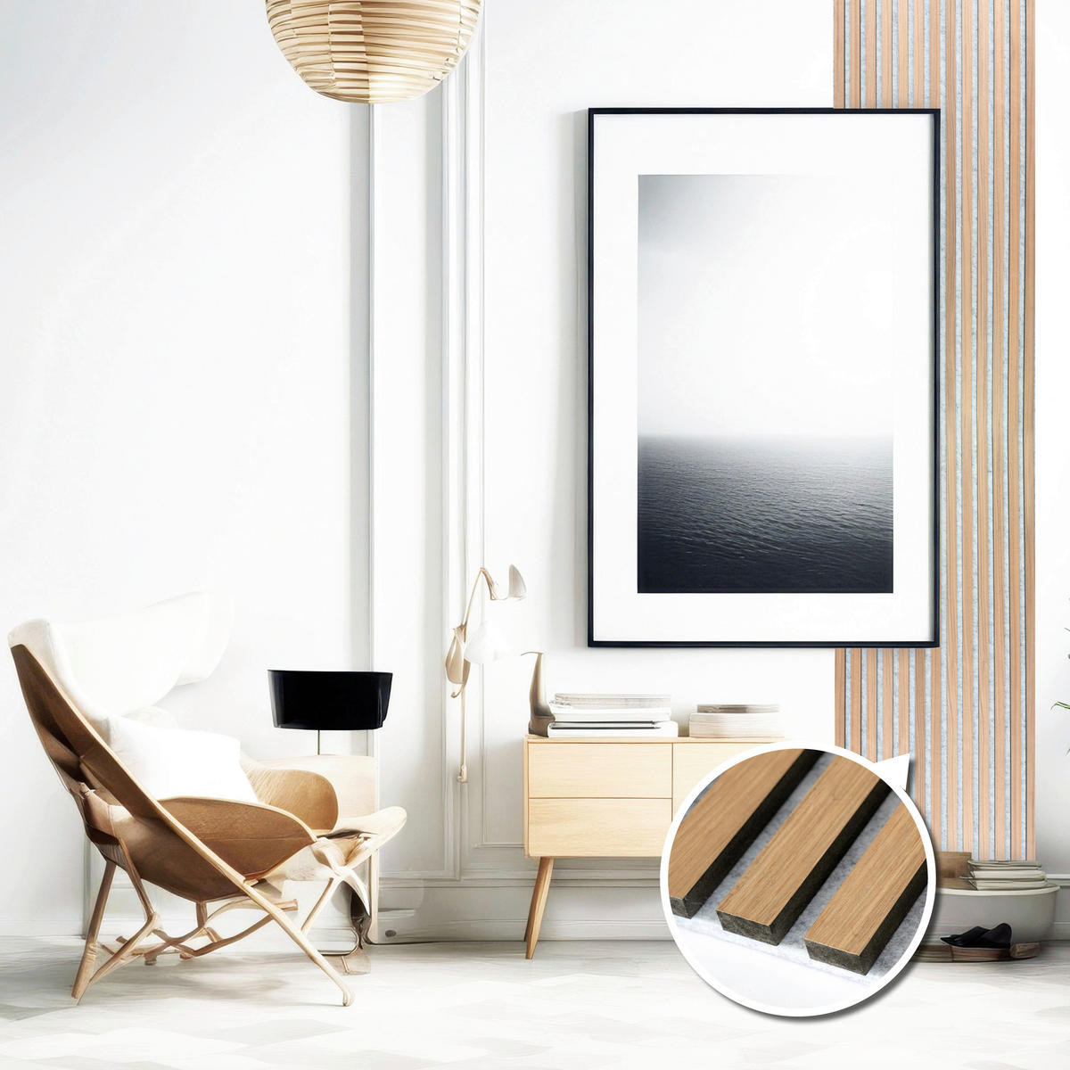 AKUSTIKPANEEL Echtholz 40/120/2,1 cm  - Eichefarben, Basics, Holzwerkstoff (40/120/2,1cm)