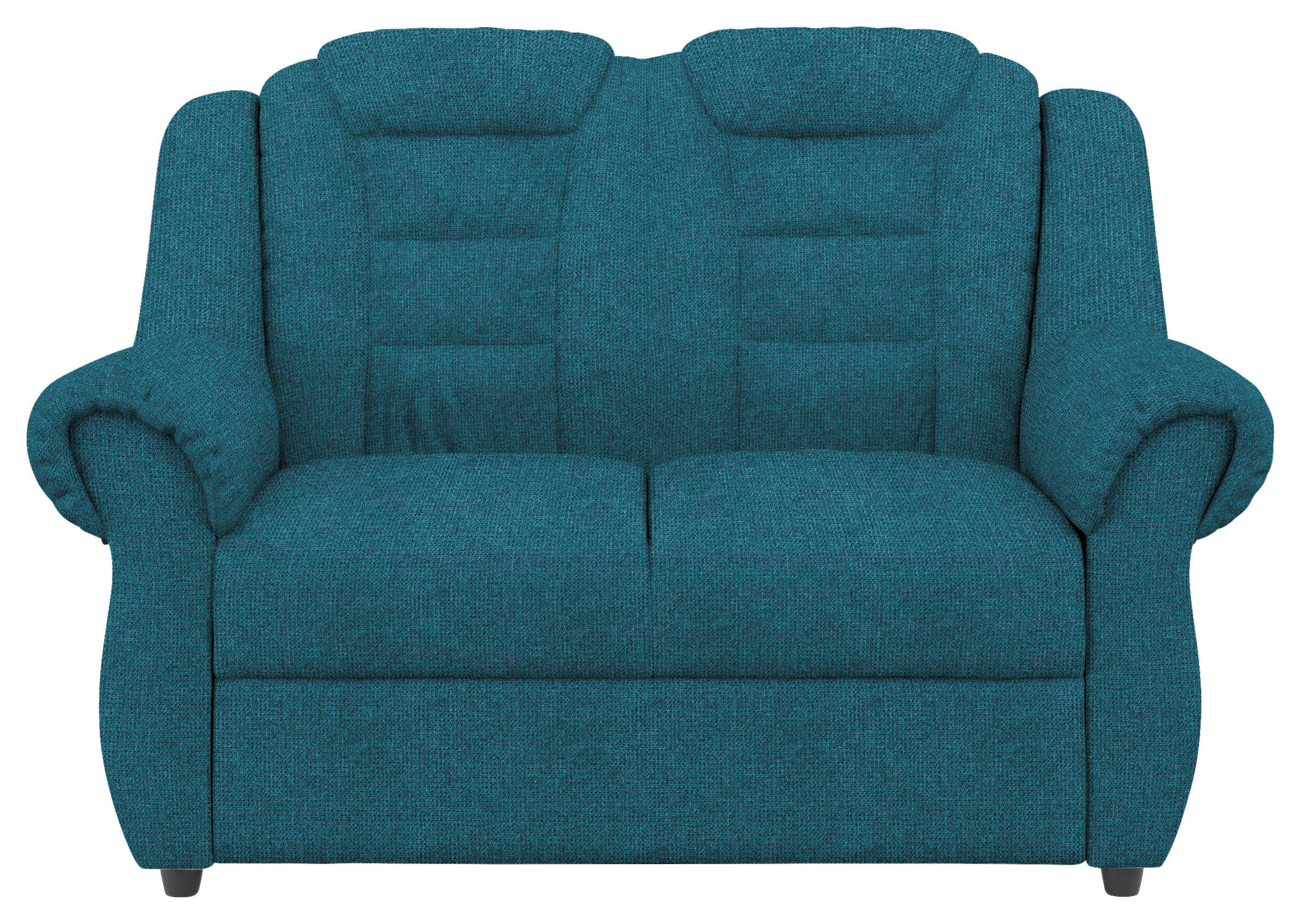 2-SITZER-SOFA Chenille Blau  - Blau/Schwarz, KONVENTIONELL, Kunststoff/Textil (145/102/101cm) - Livetastic