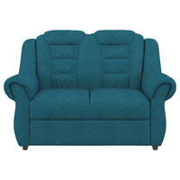 2-SITZER-SOFA in Chenille Blau  - Blau/Schwarz, Konventionell, Kunststoff/Textil (145/102/101cm) - Livetastic
