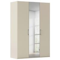 DREHTÜRENSCHRANK 151/223/61 cm,  in Champagner, 3-türig  - Chromfarben/Edelstahlfarben, Basics, Glas/Holzwerkstoff (151/223/61cm) - Novel