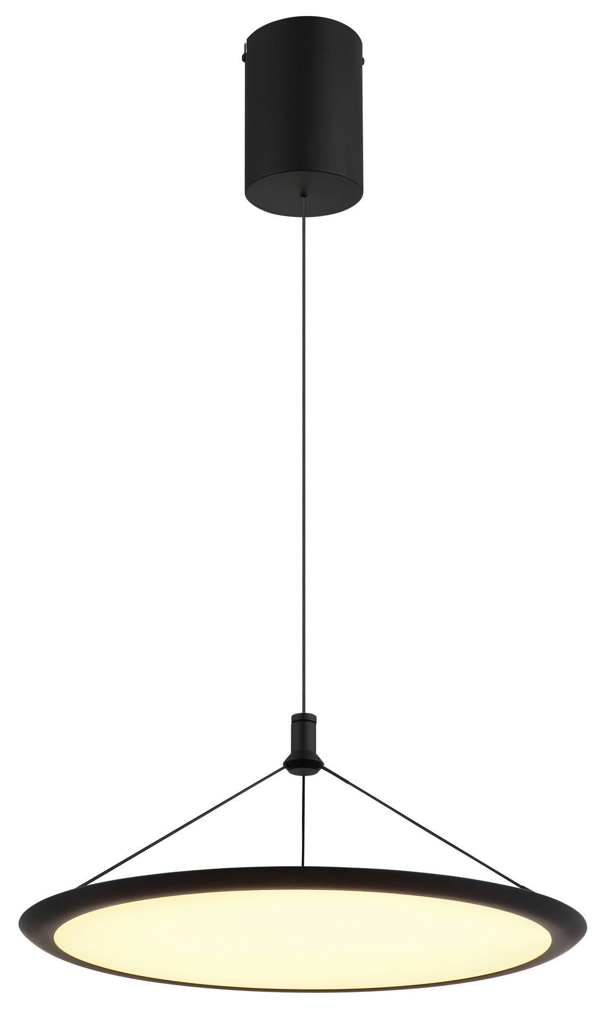 LED-HÄNGLAMPA 50,8/150 cm  - opal/svart, Design, metall/plast (50,8/150cm) - Globo
