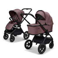 KOMBIKINDERWAGEN  SET Gio Fold AIR  Tonka  - Schwarz/Mokka, Basics, Textil/Metall (120/58/92cm) - Moon Edition