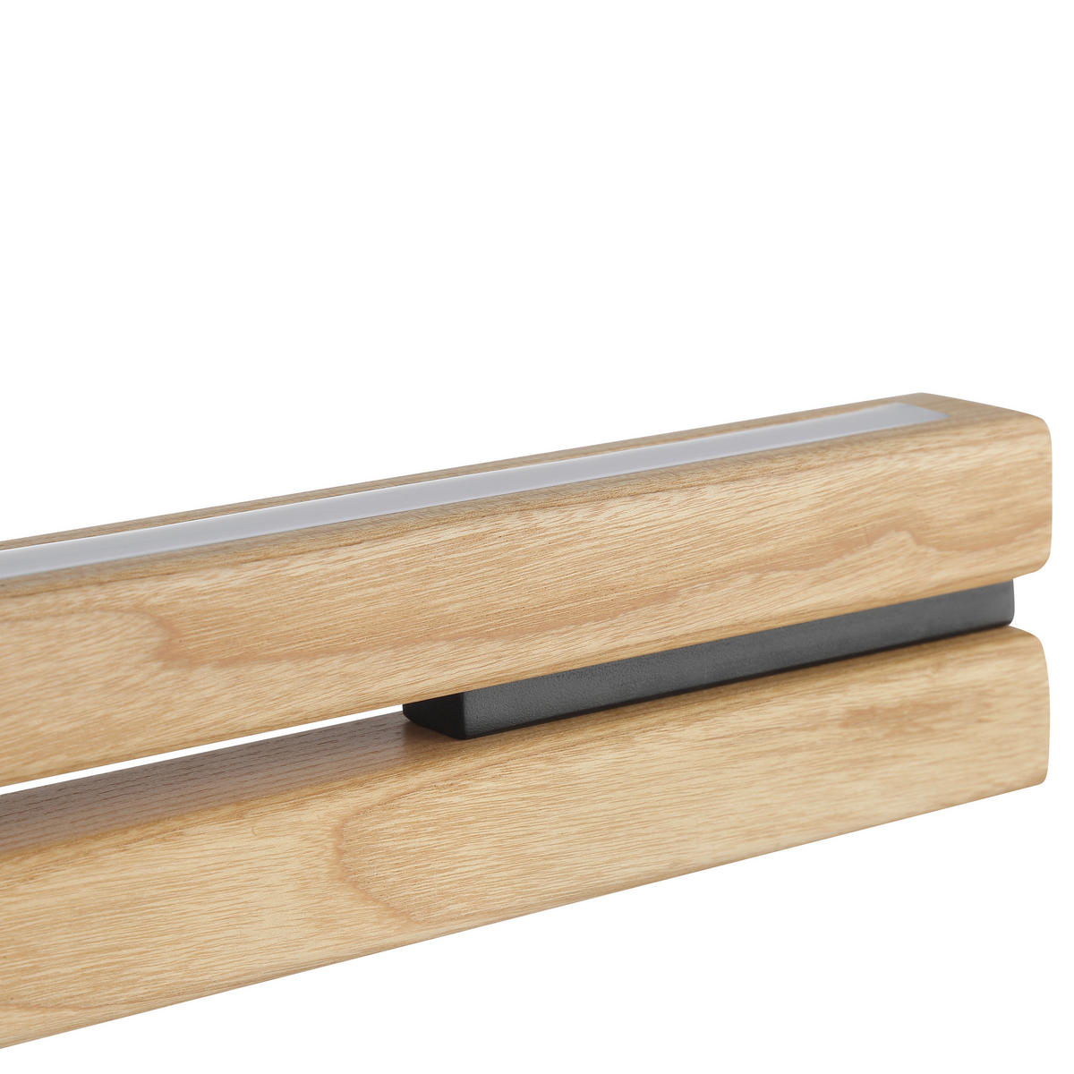 LED-HÄNGELEUCHTE  - Eschefarben/Schwarz, Natur, Holz/Kunststoff (120/150/6,5cm)