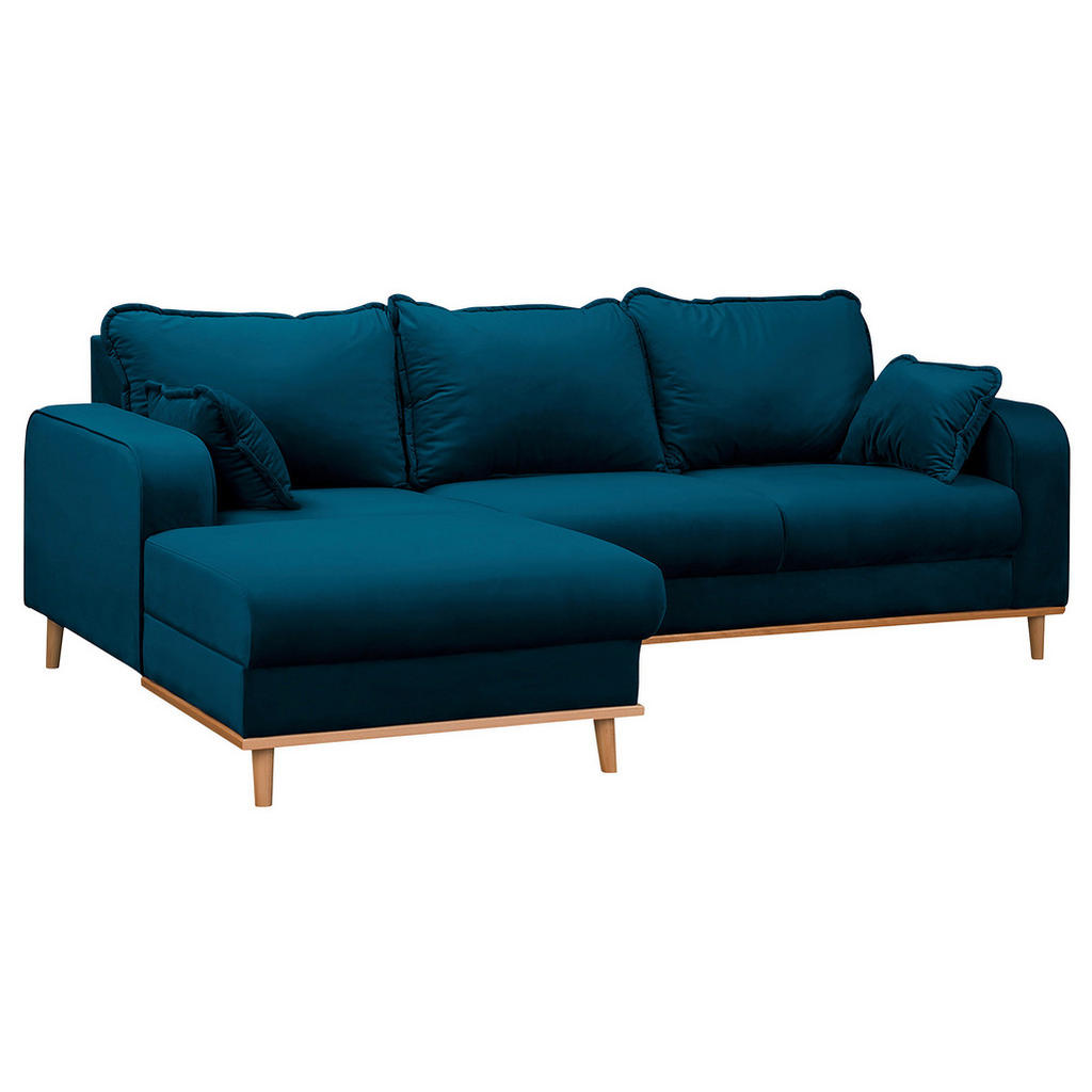 Thumbnail - Livetastic Ecksofa Beata, Blau, Textil, Buche, Füllung: Schaumstoffflocken,Schaumstoffflocken, L-Form, links montierbar,...