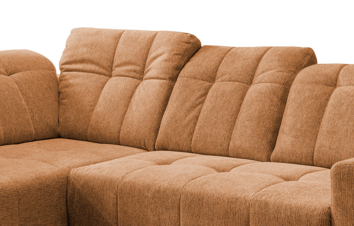 ECKSOFA in Chenille Currygelb  - Currygelb/Schwarz, Modern, Textil/Metall (200/261cm) - Livetastic