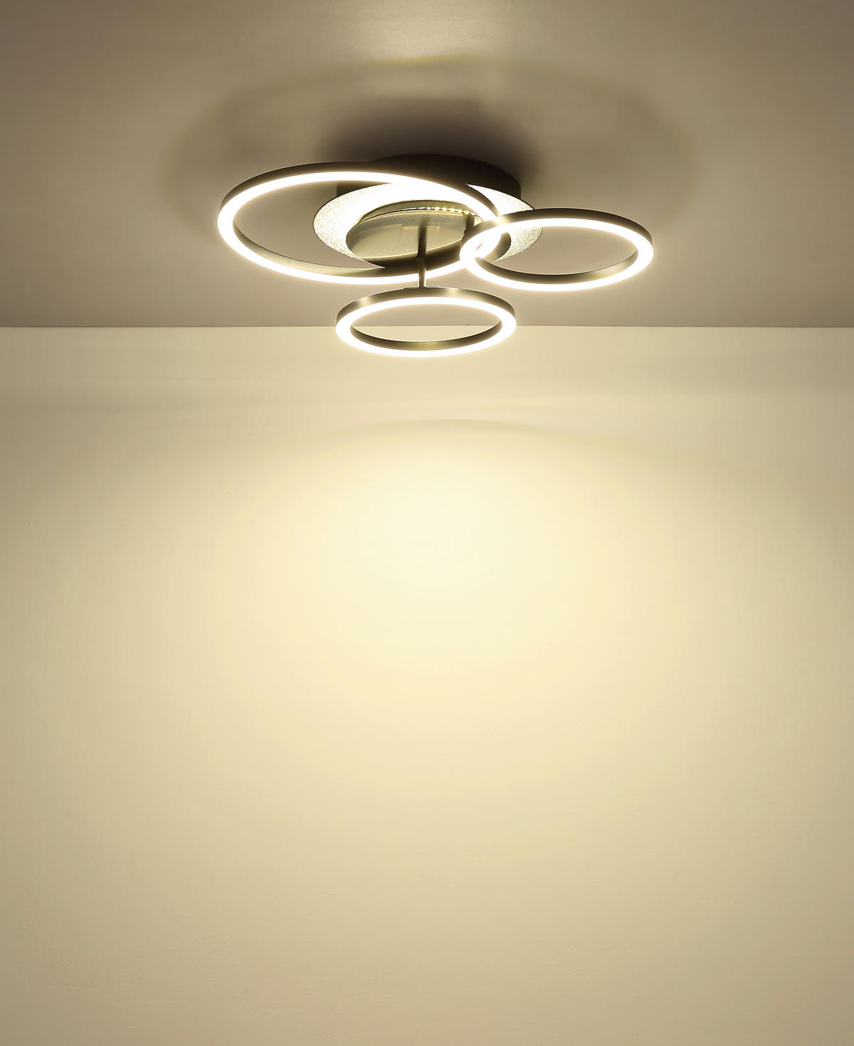 LED-DECKENLEUCHTE 46/42/11,5 cm   - Silberfarben/Schwarzchrom, Design, Kunststoff/Metall (46/42/11,5cm) - Globo