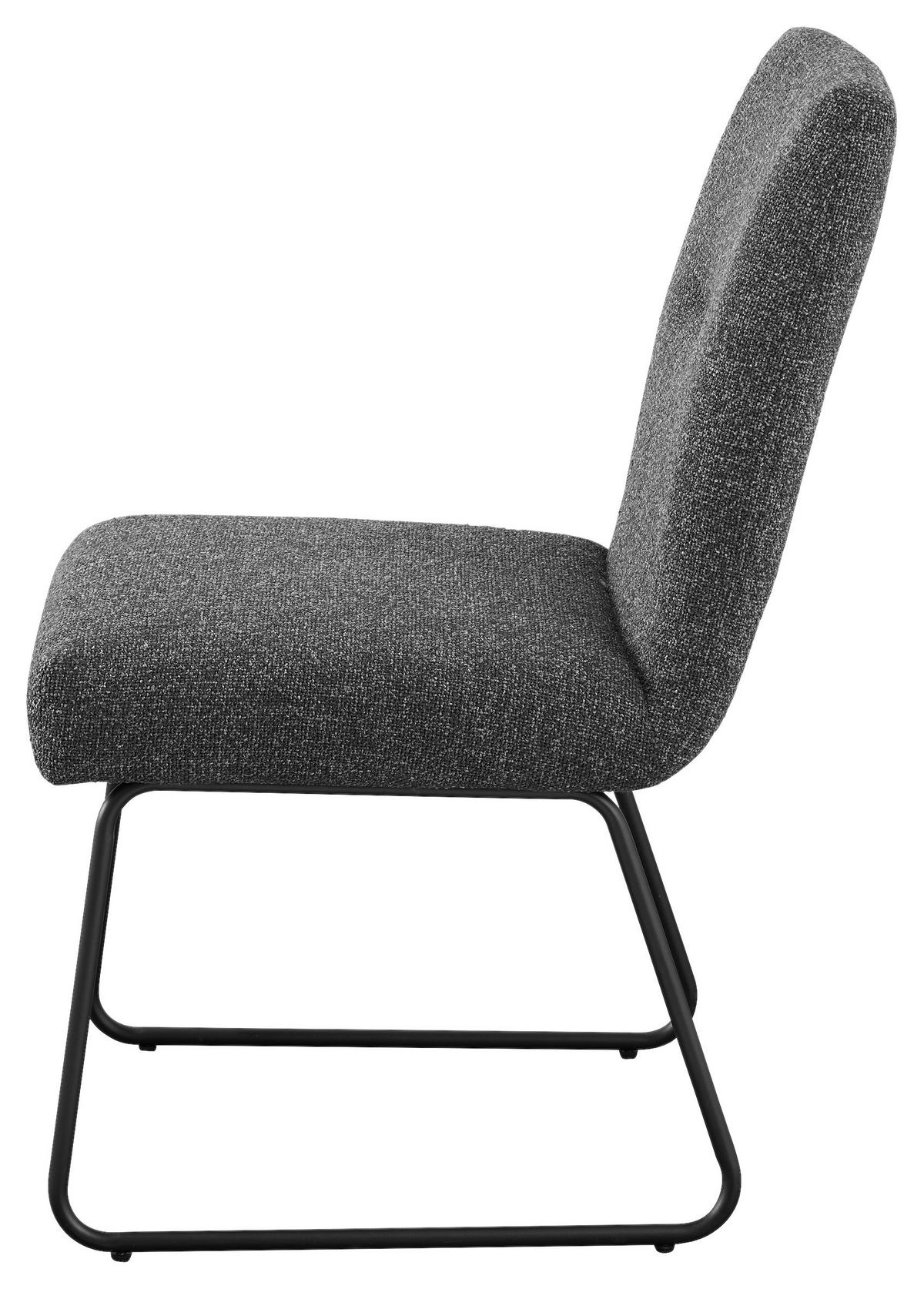 STUHL - Anthrazit/Schwarz, Design, Textil/Metall (51,5/92,5/65cm) - SetOne by Musterring