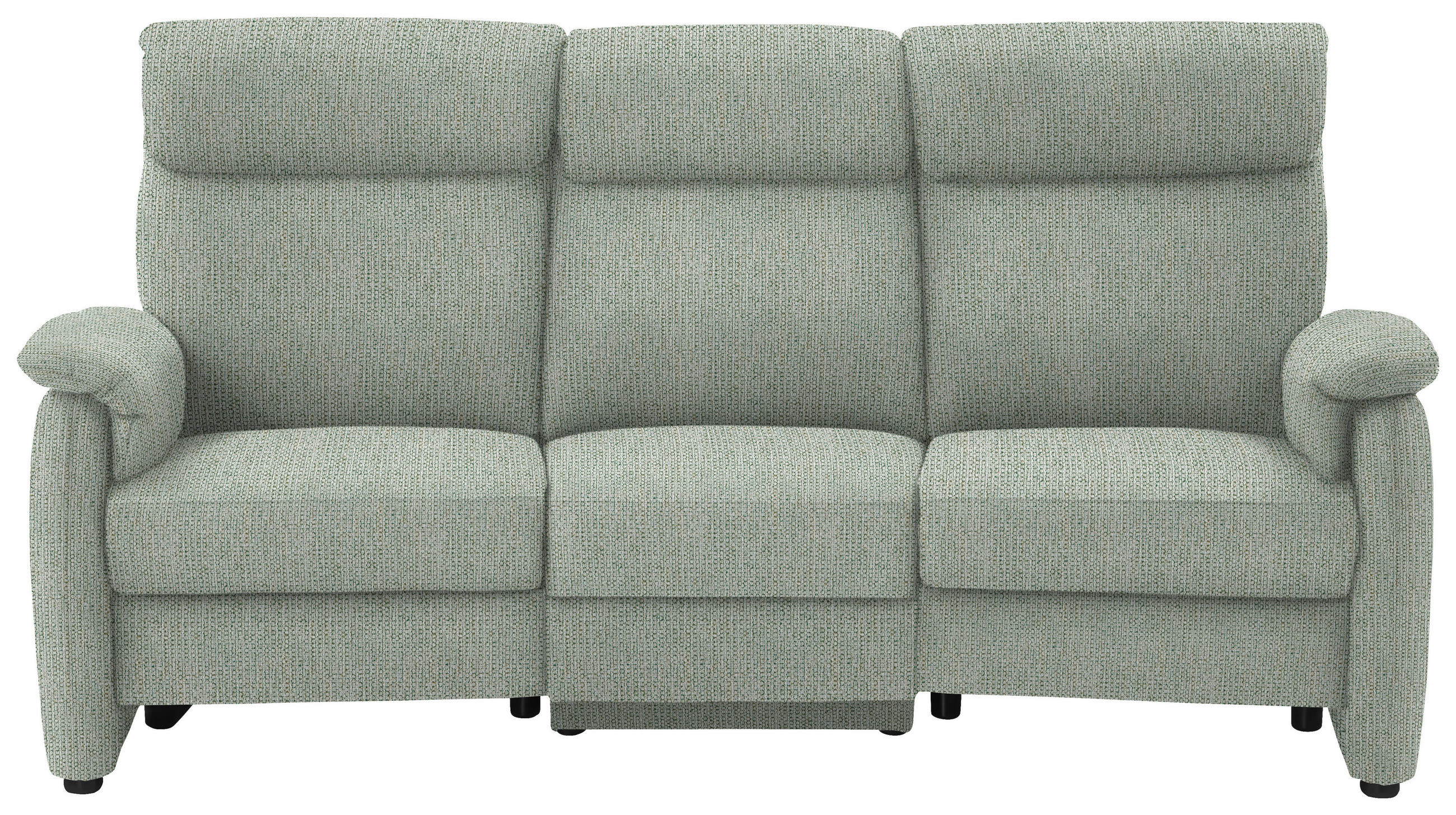 TRAPEZSOFA in Flachgewebe Platinfarben  - Platinfarben/Schwarz, KONVENTIONELL, Textil/Metall (219/107/97cm) - Pure Home Comfort