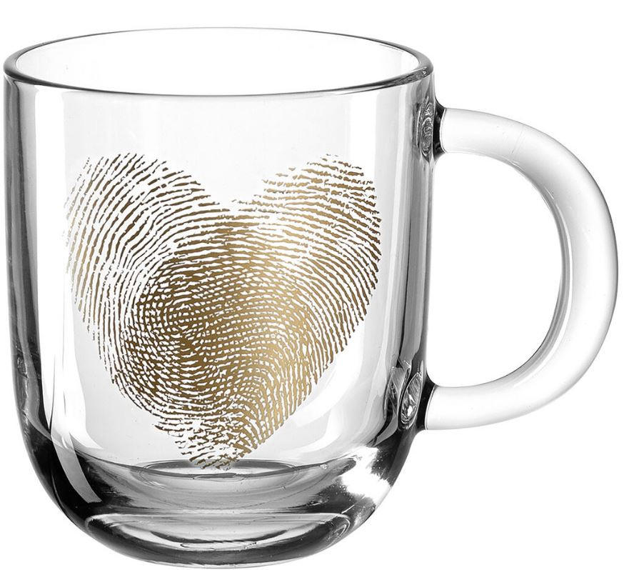 TASSE 400 ml  - Klar/Goldfarben, Basics, Glas (14/15/8,7cm) - Leonardo