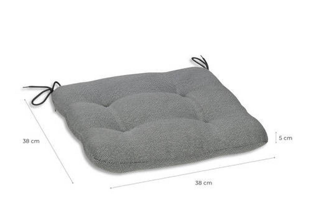 GARTENSITZKISSENSET Uni  - Grau, Basics, Textil (38/5/38cm)