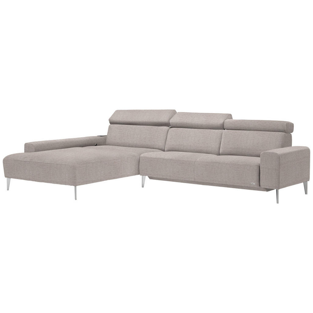 Thumbnail - Sedda Ecksofa, Natur, Textil, Uni, 3-Sitzer, Ottomane links, L-Form, 308x205 cm, Stoffauswahl, planbar, seitenverkehrt e...