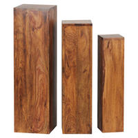 SADA STOLKŮ NA KVĚTINY sheesham  - barvy sheesham, Design, dřevo (24,5/24,5/85cm) - MID.YOU