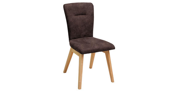 STUHL in Holz, Textil Braun - Braun, KONVENTIONELL, Holz/Textil (46/91/66cm) - Dieter Knoll