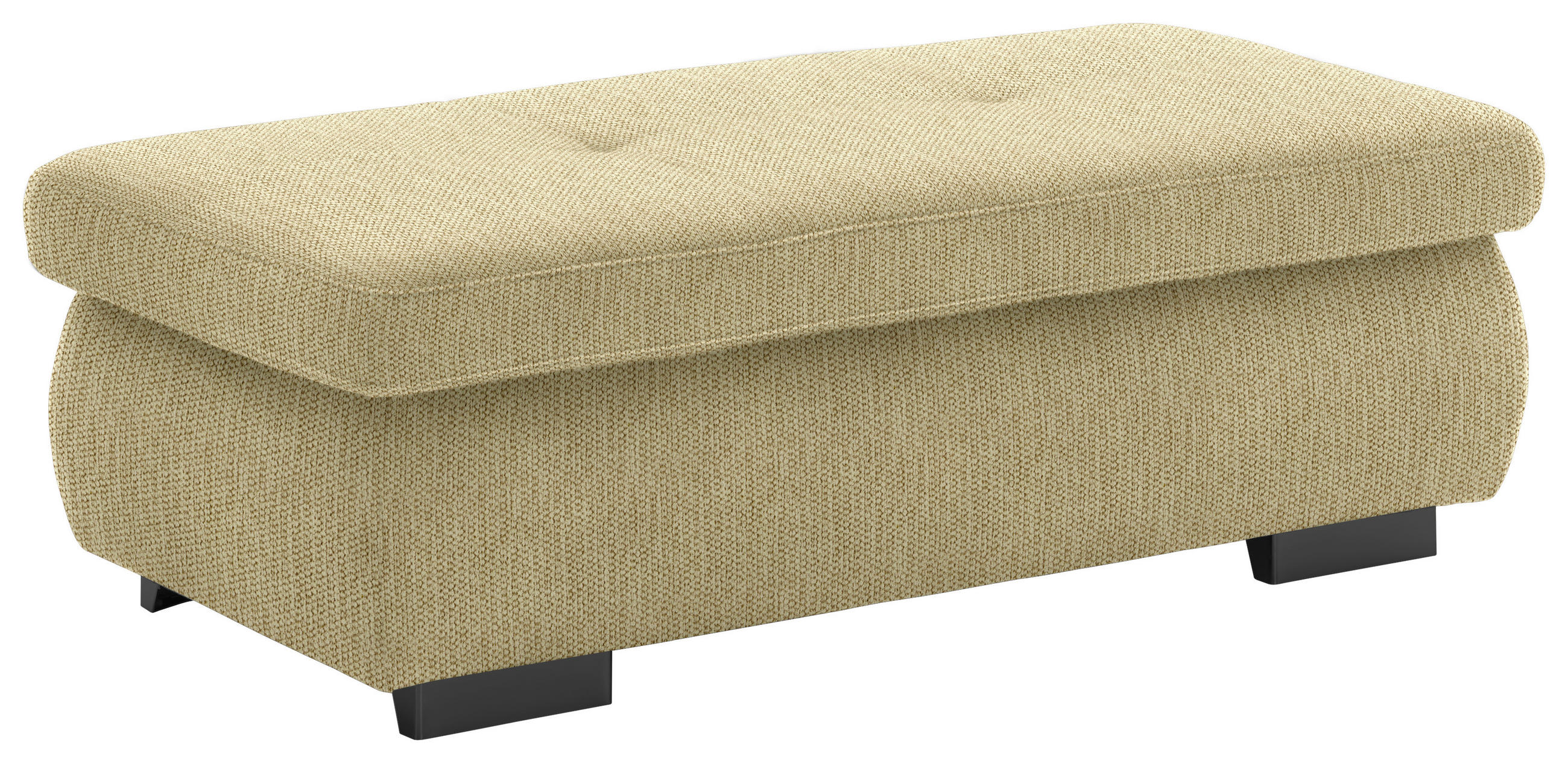 HOCKER in Textil Honig  - Schwarz/Honig, Design, Textil/Metall (138/44/67cm) - Beldomo Style