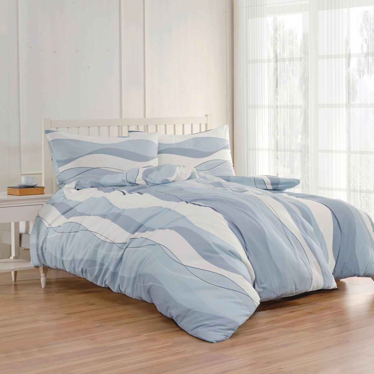 BETTWÄSCHE 2-teilig Flanell 140/200 cm  - Blau, Basics, Textil (140/200cm) - Florella