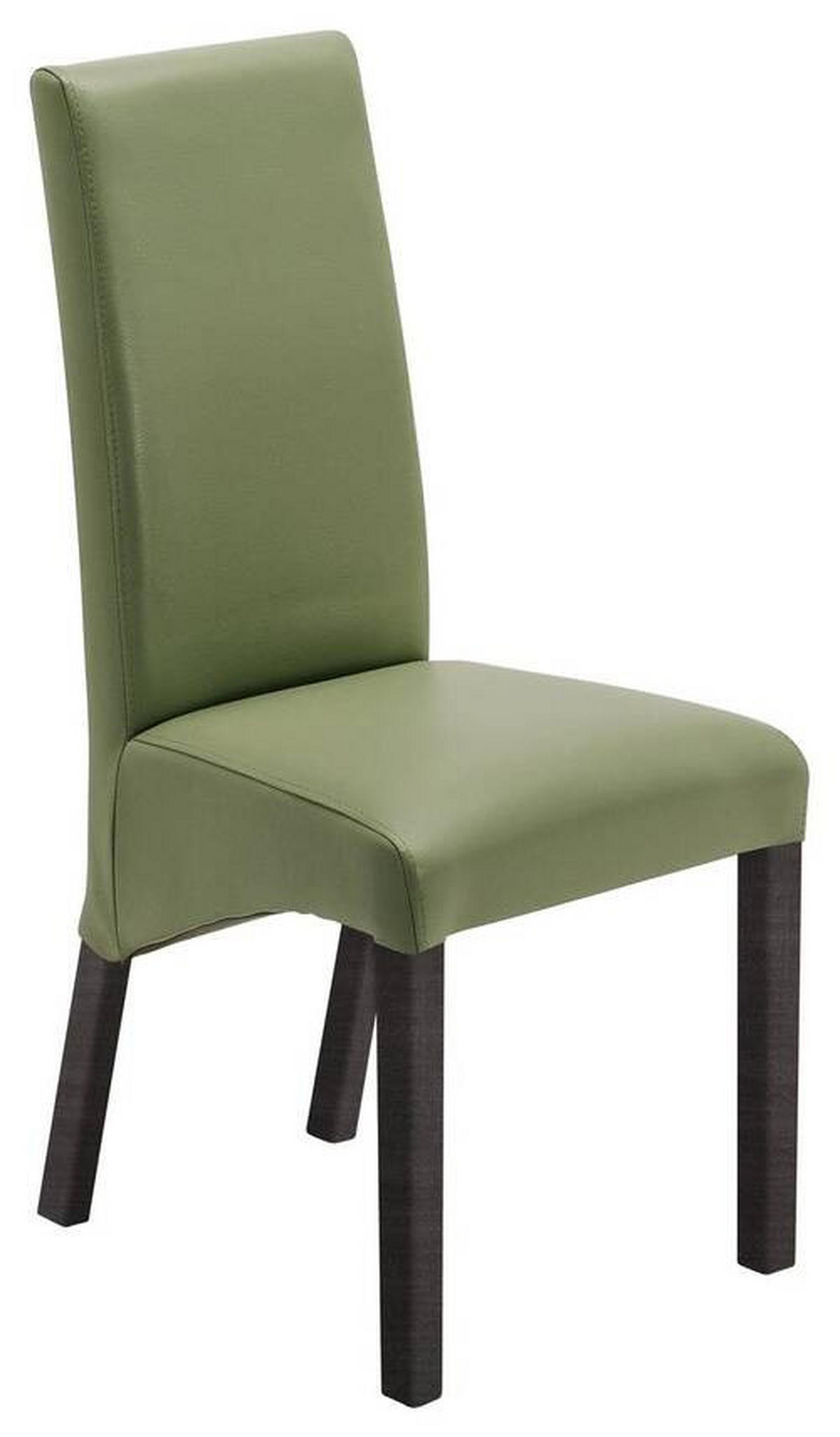 STUHL Lederlook Dunkelgrün, Buche Kolonial  - Dunkelgrün/Buche Kolonial, KONVENTIONELL, Holz/Textil (47/102/57cm) - Carryhome