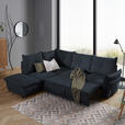 ECKSOFA in Bouclé Anthrazit  - Anthrazit/Schwarz, Design, Textil/Metall (220/250cm) - Xora