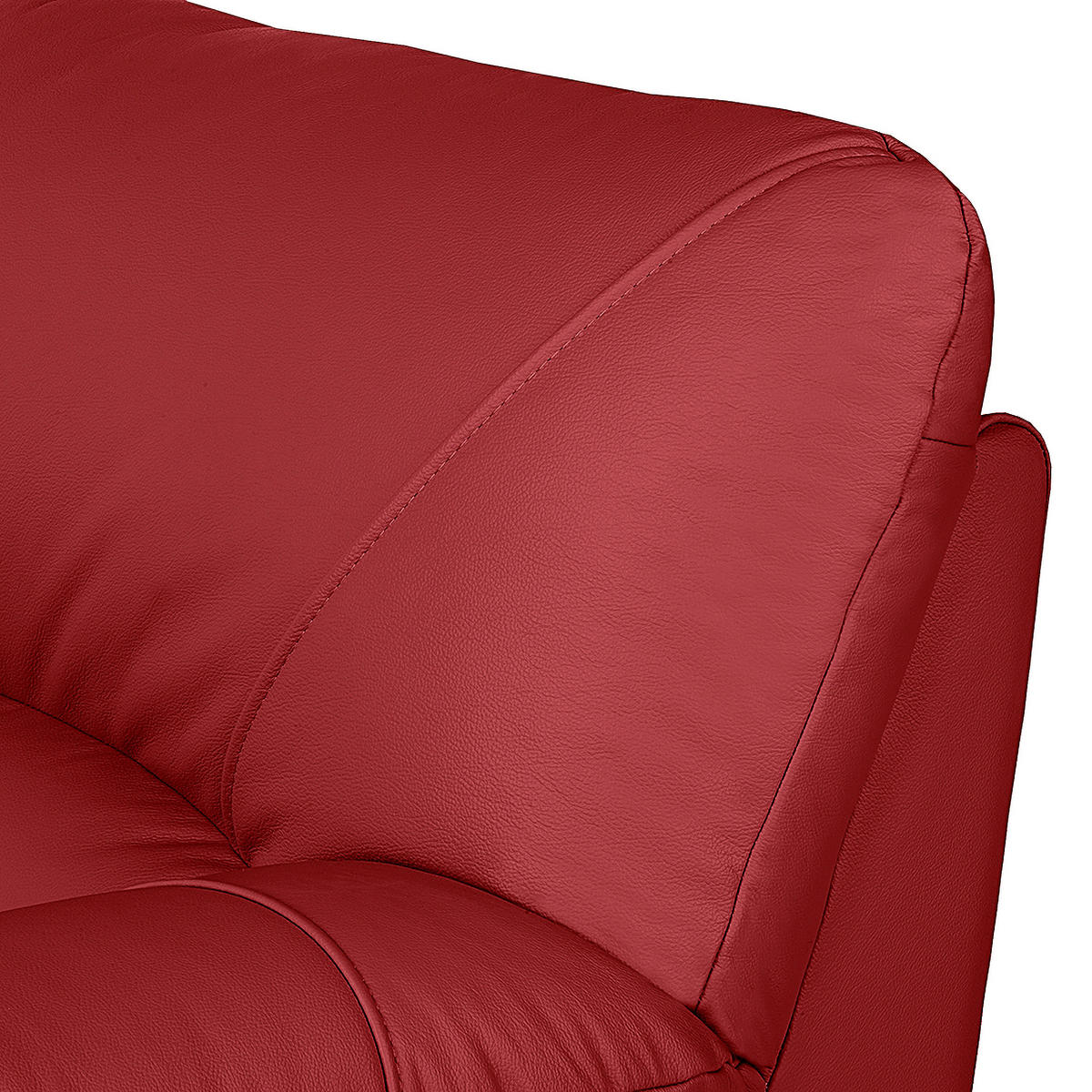 2-SITZER-SOFA in Echtleder Rot  - Rot/Schwarz, Design, Leder/Kunststoff (150/92/85cm) - Livetastic