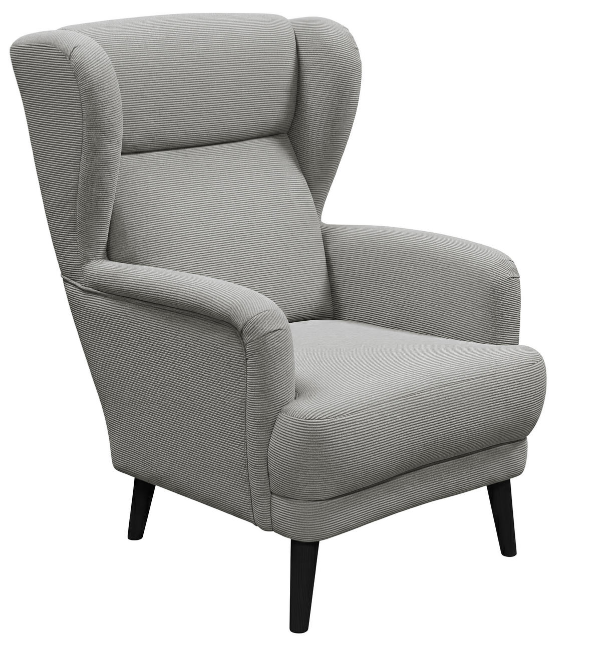 SESSEL Cord Grau  - Schwarz/Grau, Modern, Holz/Textil (74/106/94cm) - MID.YOU