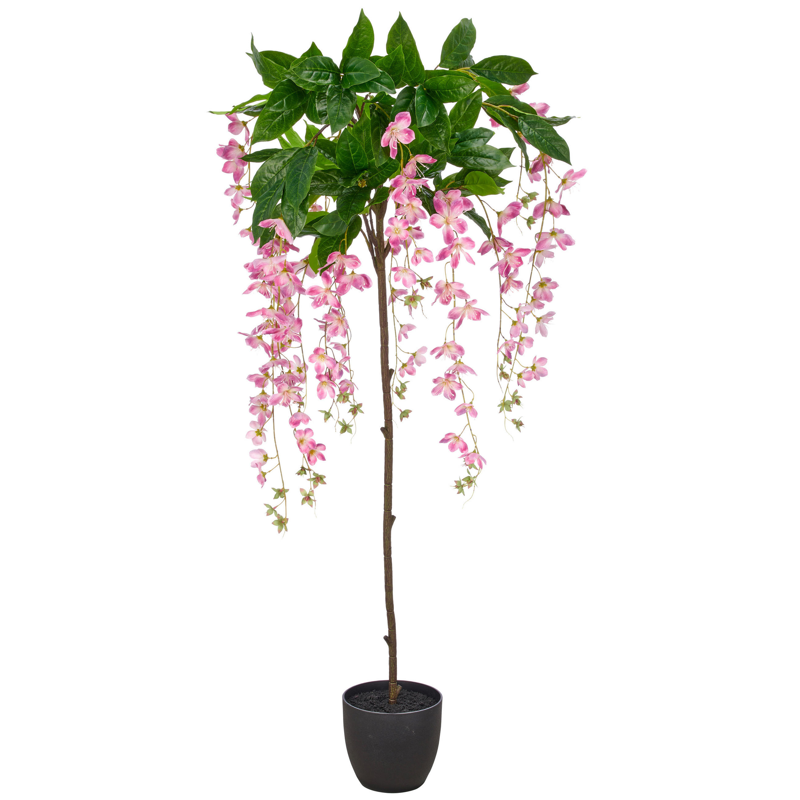 KUNSTBLUME  - Lila/Schwarz, Basics, Kunststoff (160cm)