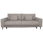 SCHLAFSOFA Chenille Greige  - Greige/Schwarz, KONVENTIONELL, Textil/Metall (235/90/104cm) - Carryhome
