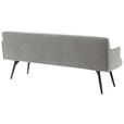 SITZBANK in Textil Grau  - Schwarz/Grau, Design, Textil/Metall (206/85/69cm) - Johann Jakob