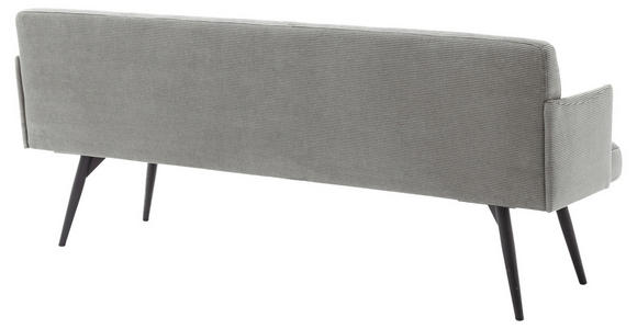 SITZBANK in Textil Grau - Schwarz/Grau, Design, Textil/Metall (206/85/69cm) - Johann Jakob