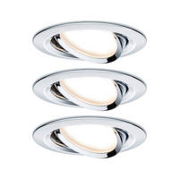 LED-EINBAUSPOT SET 8,4 cm  - Chromfarben, Design, Metall (8,4cm) - Paulmann