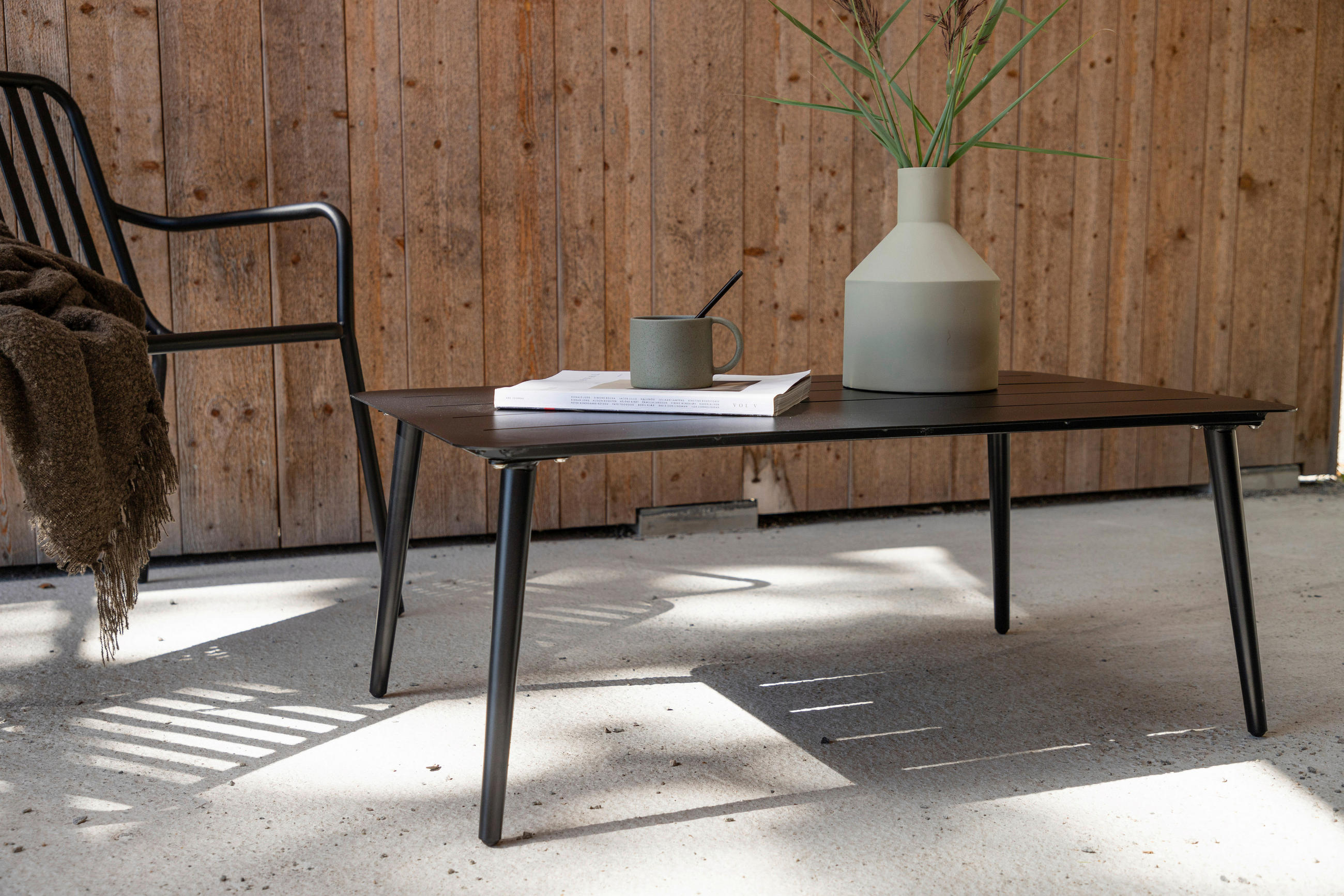 LOUNGETISCH  - Schwarz, KONVENTIONELL, Metall (100/60/40cm) - Gardenson