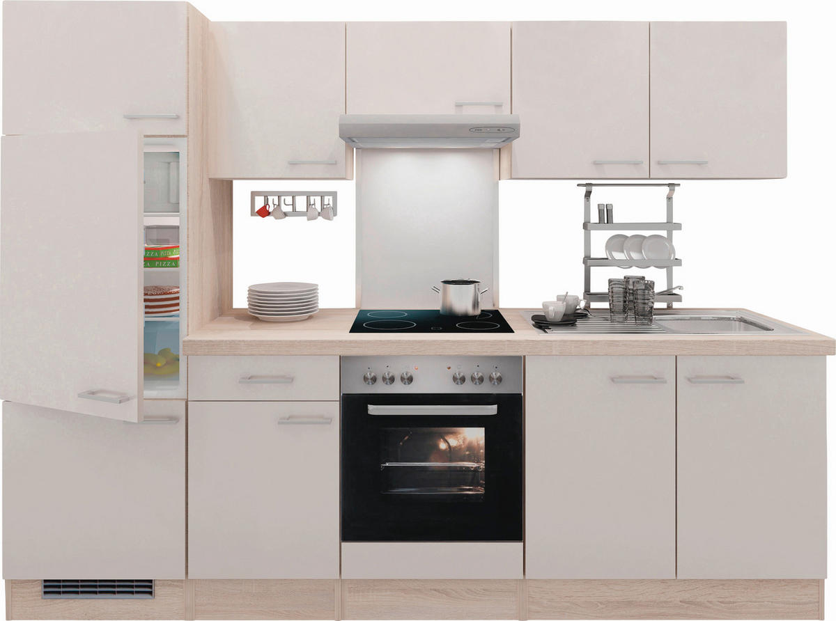 KUCHYNSKÁ LINKA NEPAL 955 - kašmírová/farba duba, Modern, kompozitné drevo (270cm) - MID.YOU