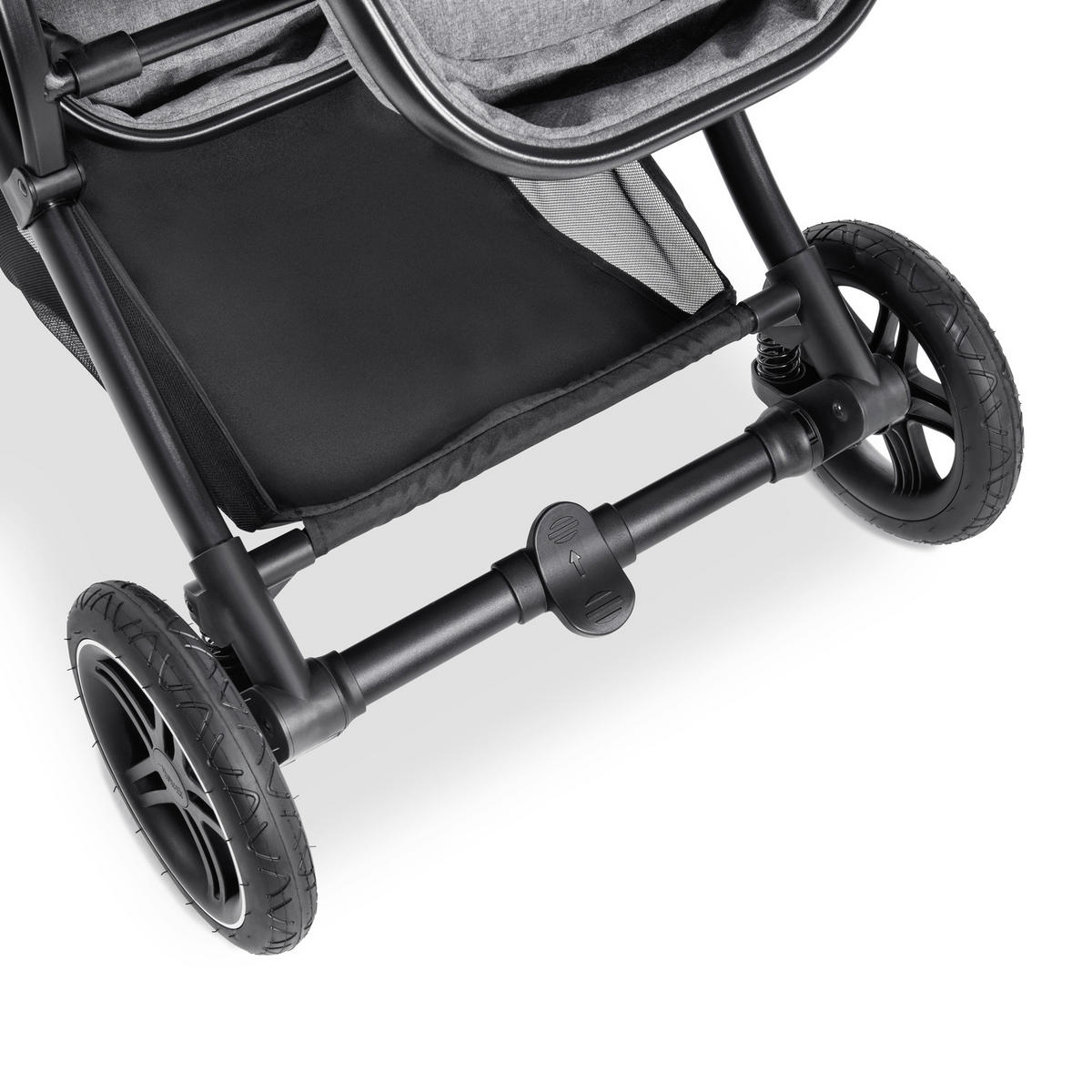 ZWILLINGSWAGEN ATLANTIK TWIN  - Schwarz/Grau, Basics, Textil/Metall (125/64/108cm) - Hauck