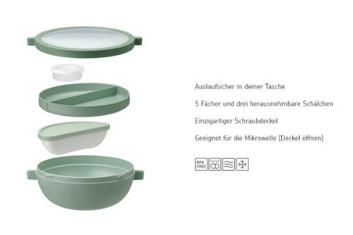 BENTOBOX - Transparent/Hellblau, KONVENTIONELL, Kunststoff (24/20,7/8,5cm) - Mepal