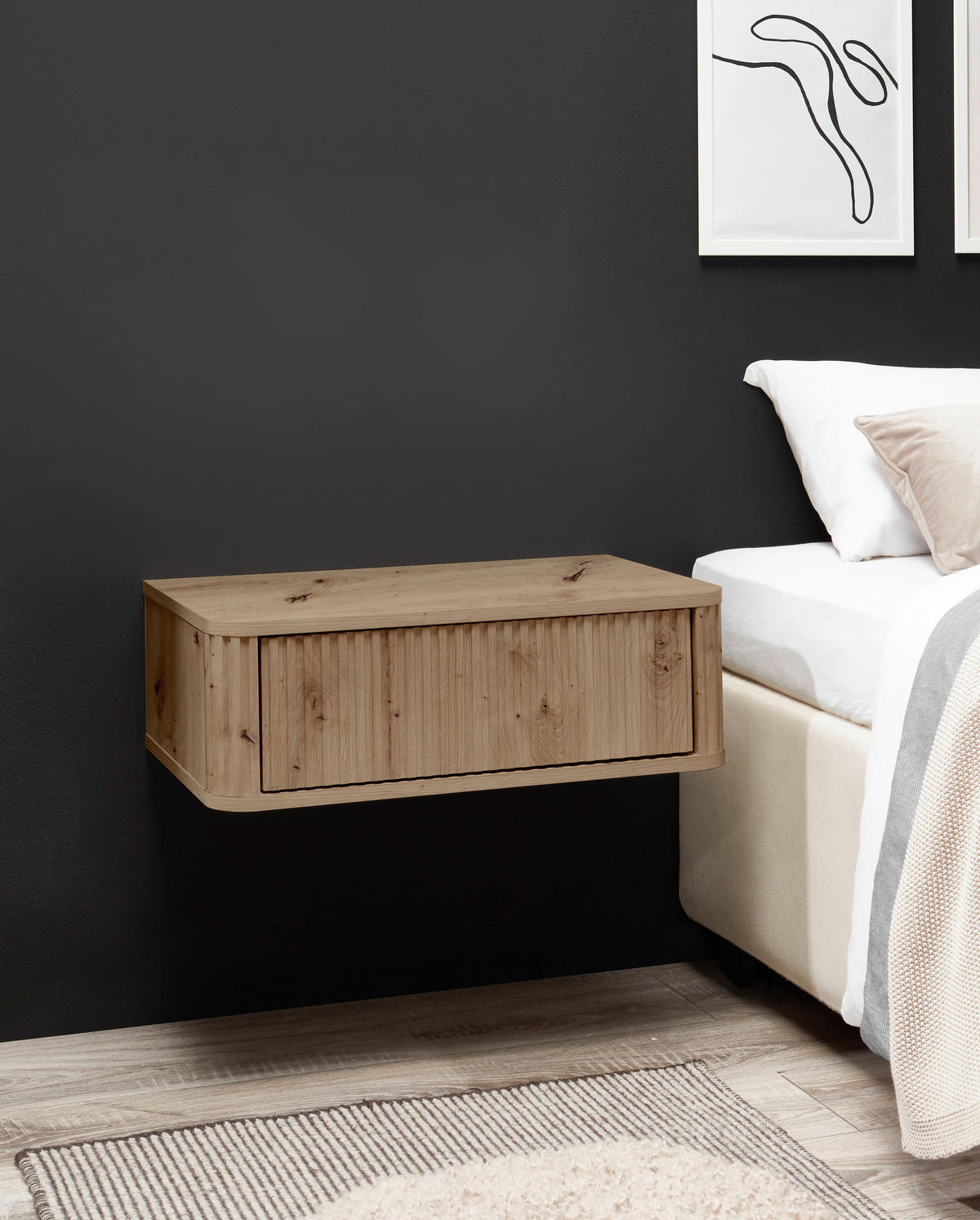 NACHTKÄSTCHEN 63/21/38 cm  in Eiche Artisan  - Eiche Artisan, KONVENTIONELL, Holzwerkstoff (63/21/38cm) - Chameo