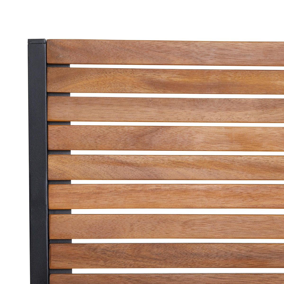 GARTENSESSEL Akazie Aluminium Schwarz, Teakfarben  - Schwarz/Teakfarben, MODERN, Holz/Metall (59,5/88/58cm) - Ambia Garden