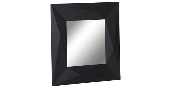 WANDSPIEGEL 90/90/4 cm in rechteckig - Schwarz, LIFESTYLE, Glas/Holzwerkstoff (90/90/4cm) - Landscape