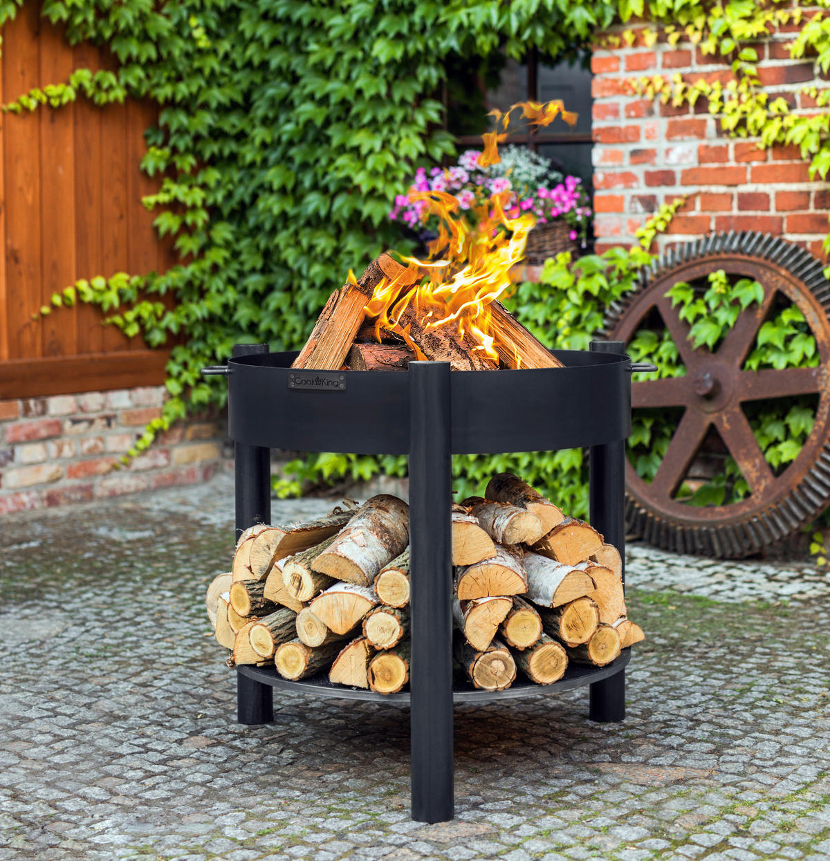 FEUERSCHALE  - Schwarz, Basics, Metall (80/88cm) - Ambia Garden